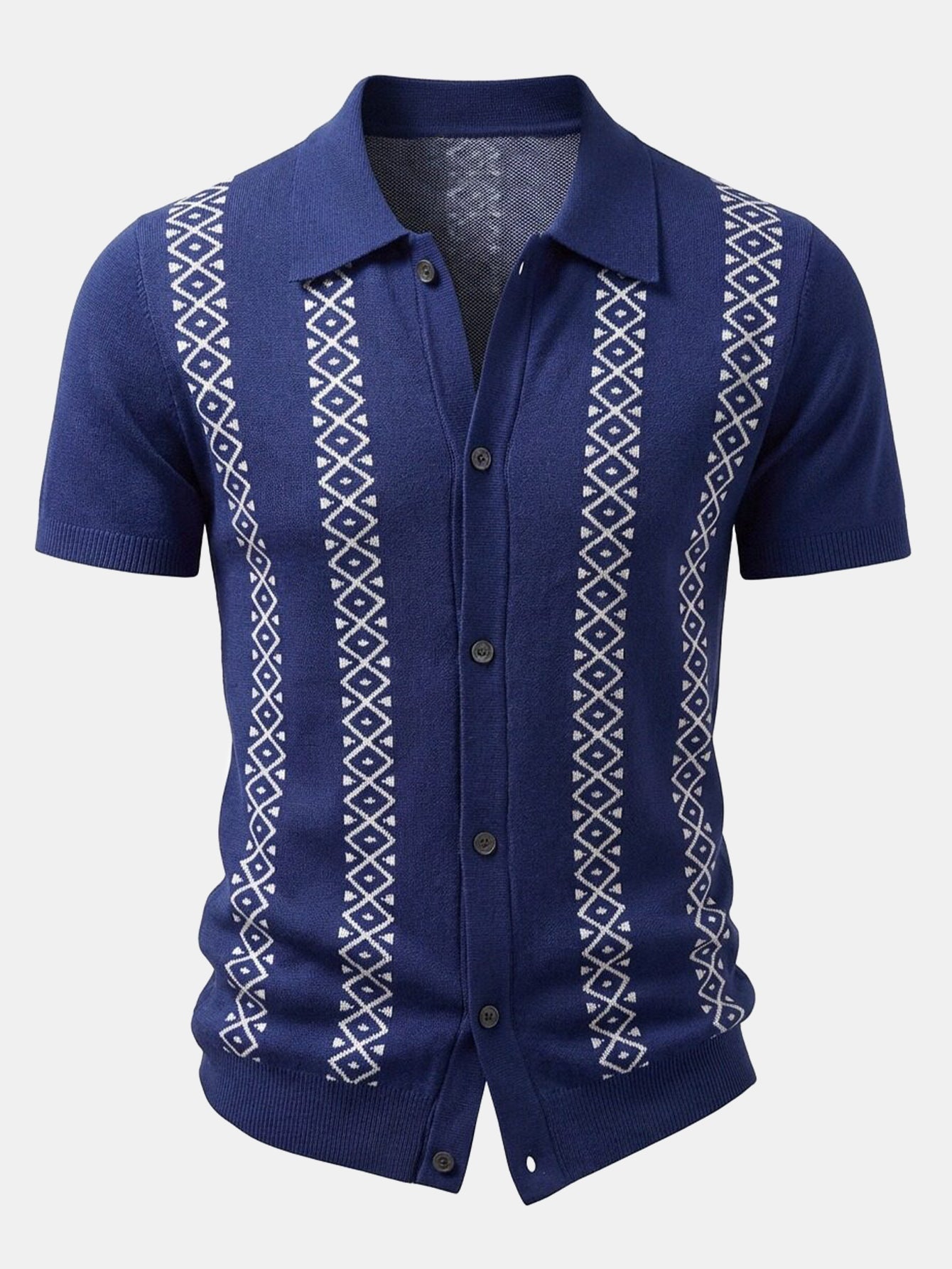 Geometrisches Strickshirt