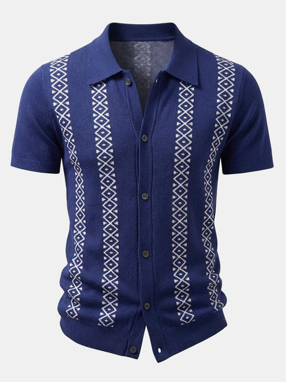 Geometrisches Strickshirt
