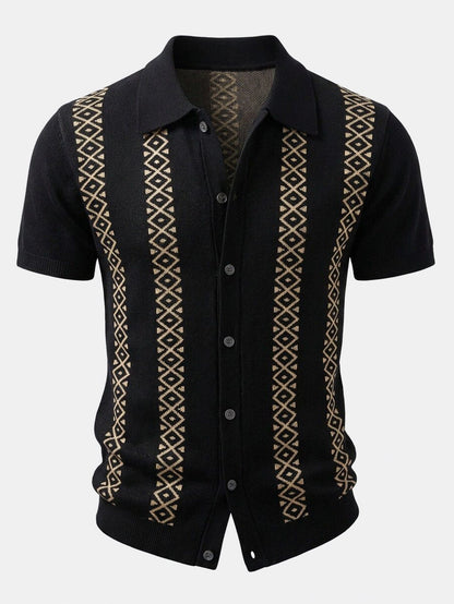 Geometrisches Strickshirt