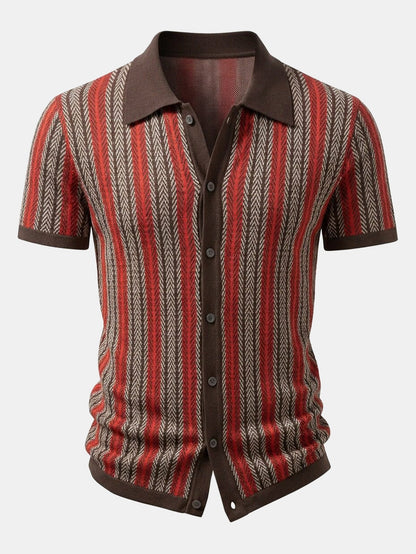 Retro Geometrisches Strickshirt
