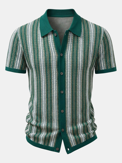 Retro Geometrisches Strickshirt