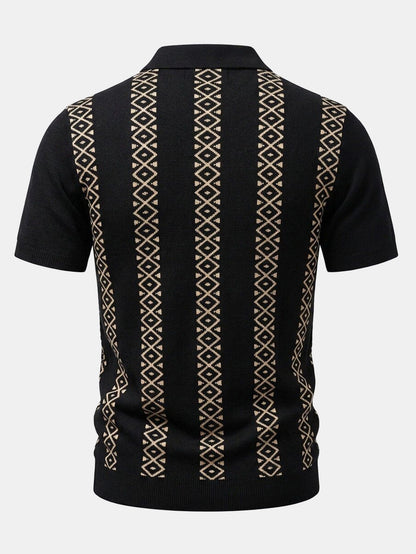 Geometrisches Strickshirt