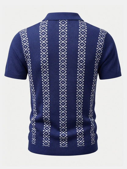 Geometrisches Strickshirt