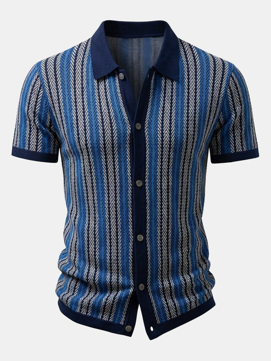 Retro Geometrisches Strickshirt