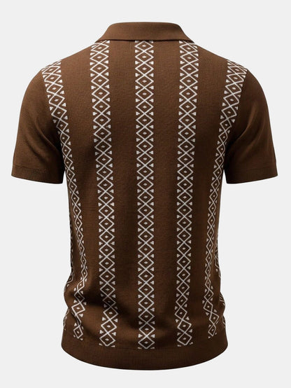 Geometrisches Strickshirt