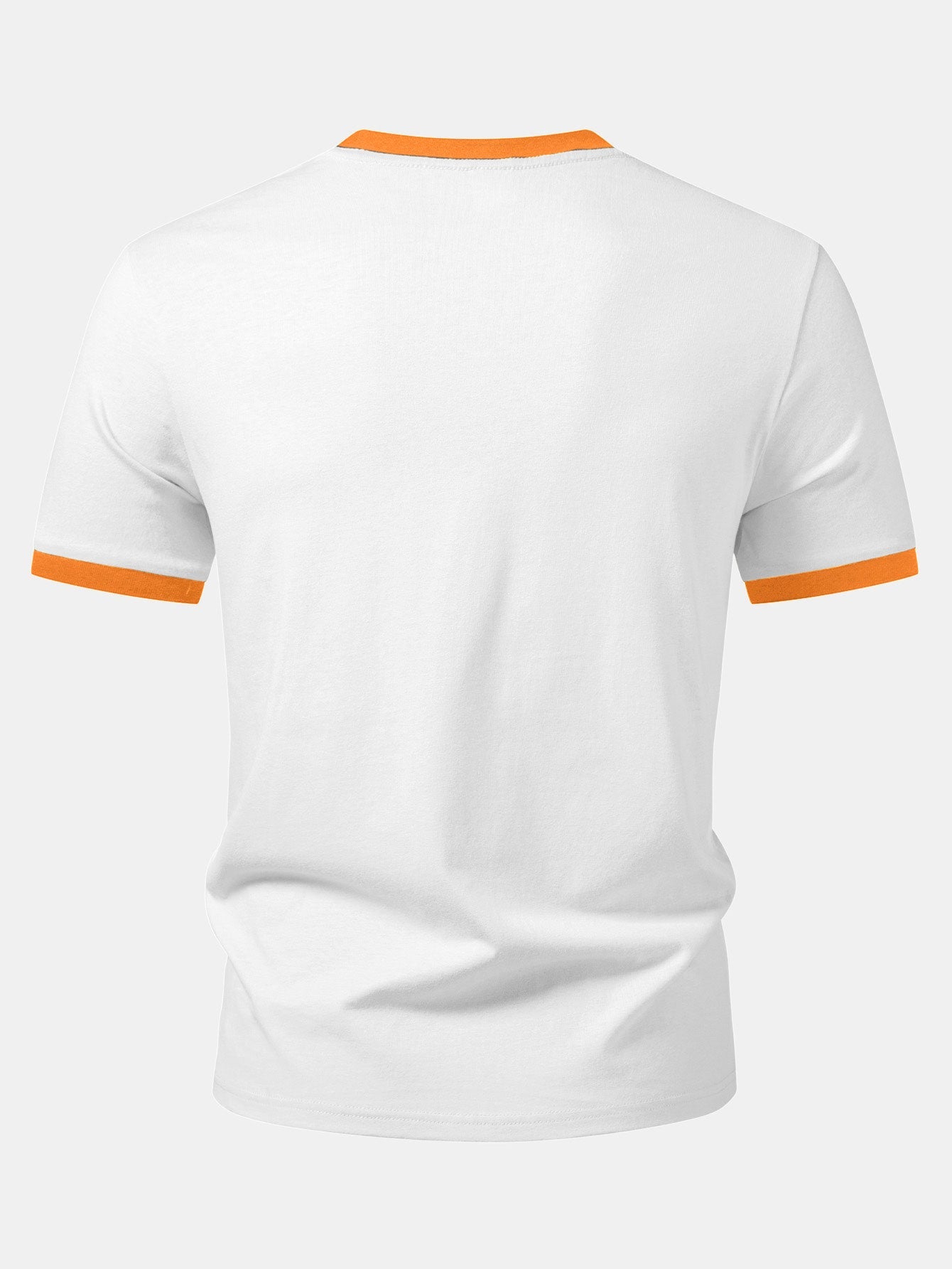 Palmbaum-Print Kontrast Ringer T-Shirt & Schwimmshorts