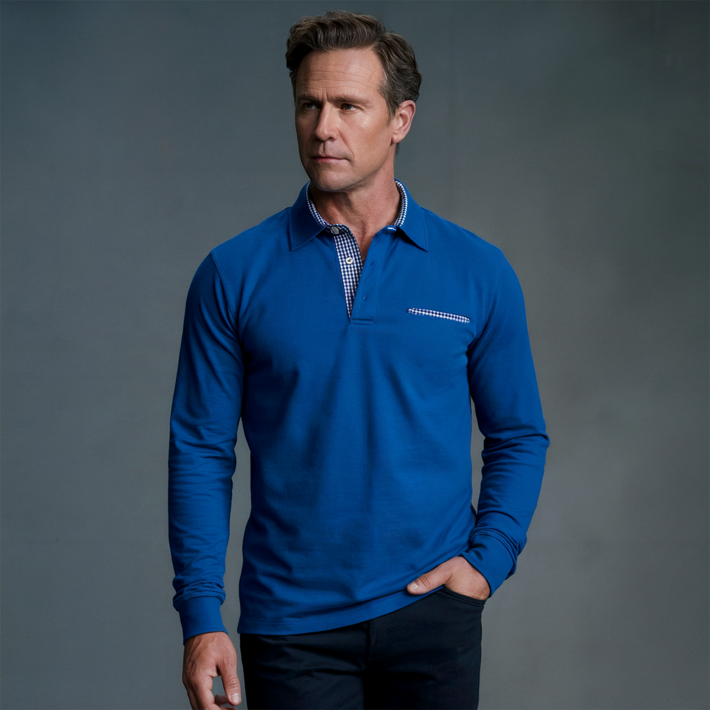 GERNAN™ Herren Langarm-Poloshirt | Premium Baumwolle