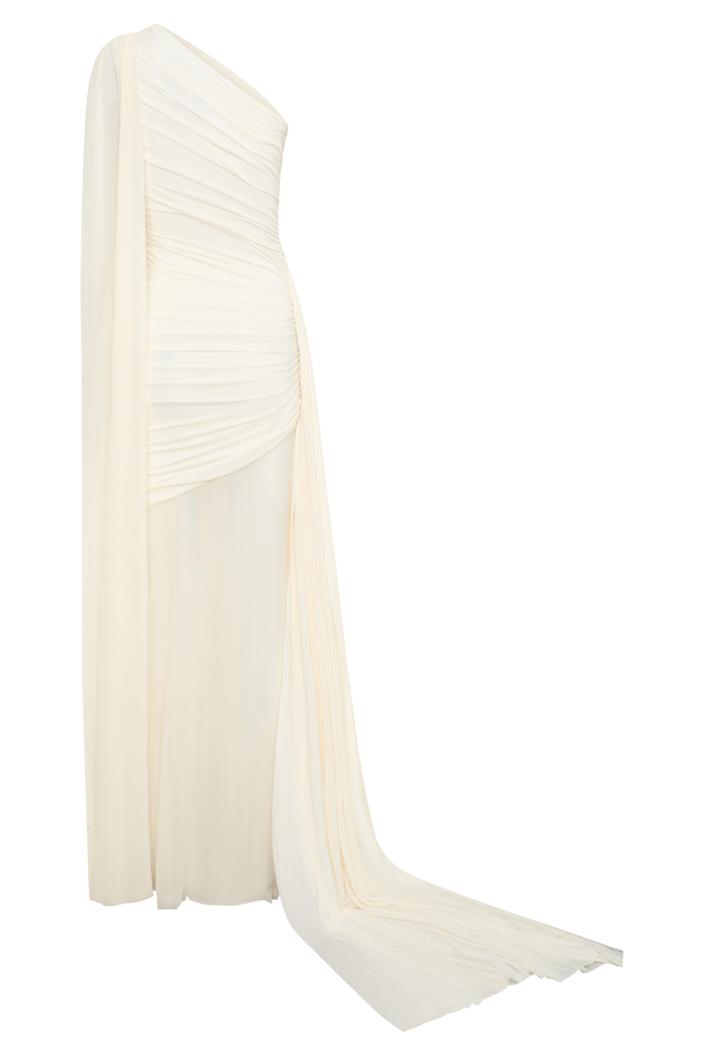Asher Slinky One Shoulder Maxi Kleid - Elfenbein