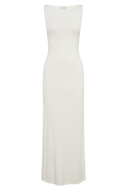 Boston Bootcut ärmelloses Midi-Kleid - Elfenbein