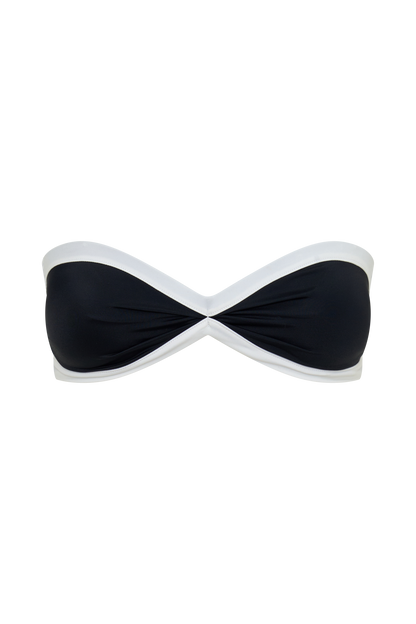 Briar Strapless Bikini-Oberteil - Schwarz/Weiß