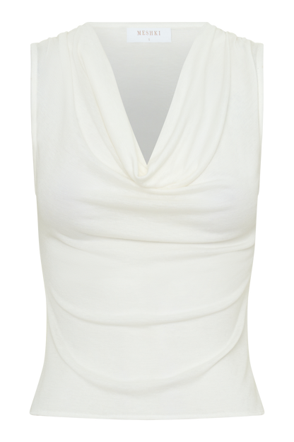 Ciaran Ärmelloses Transparentes Top - Elfenbein