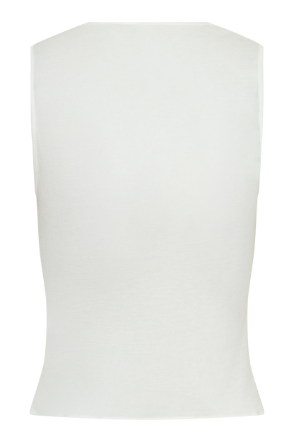 Ciaran Ärmelloses Transparentes Top - Elfenbein