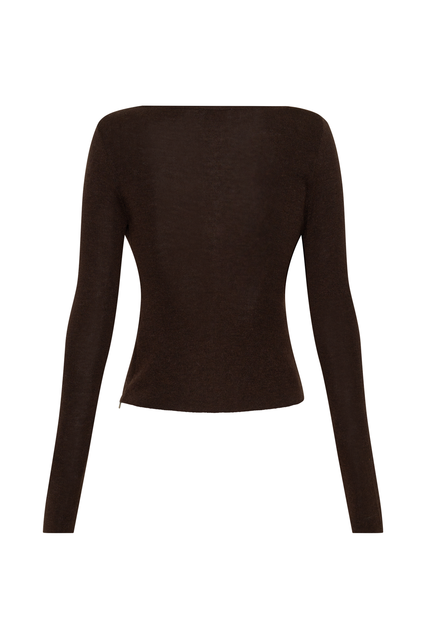 Culver Draped Twist Stricktop - Schokolade