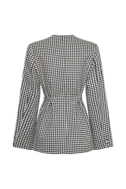 Darcie Drop Shoulder Anzugblazer - Hahnentritt