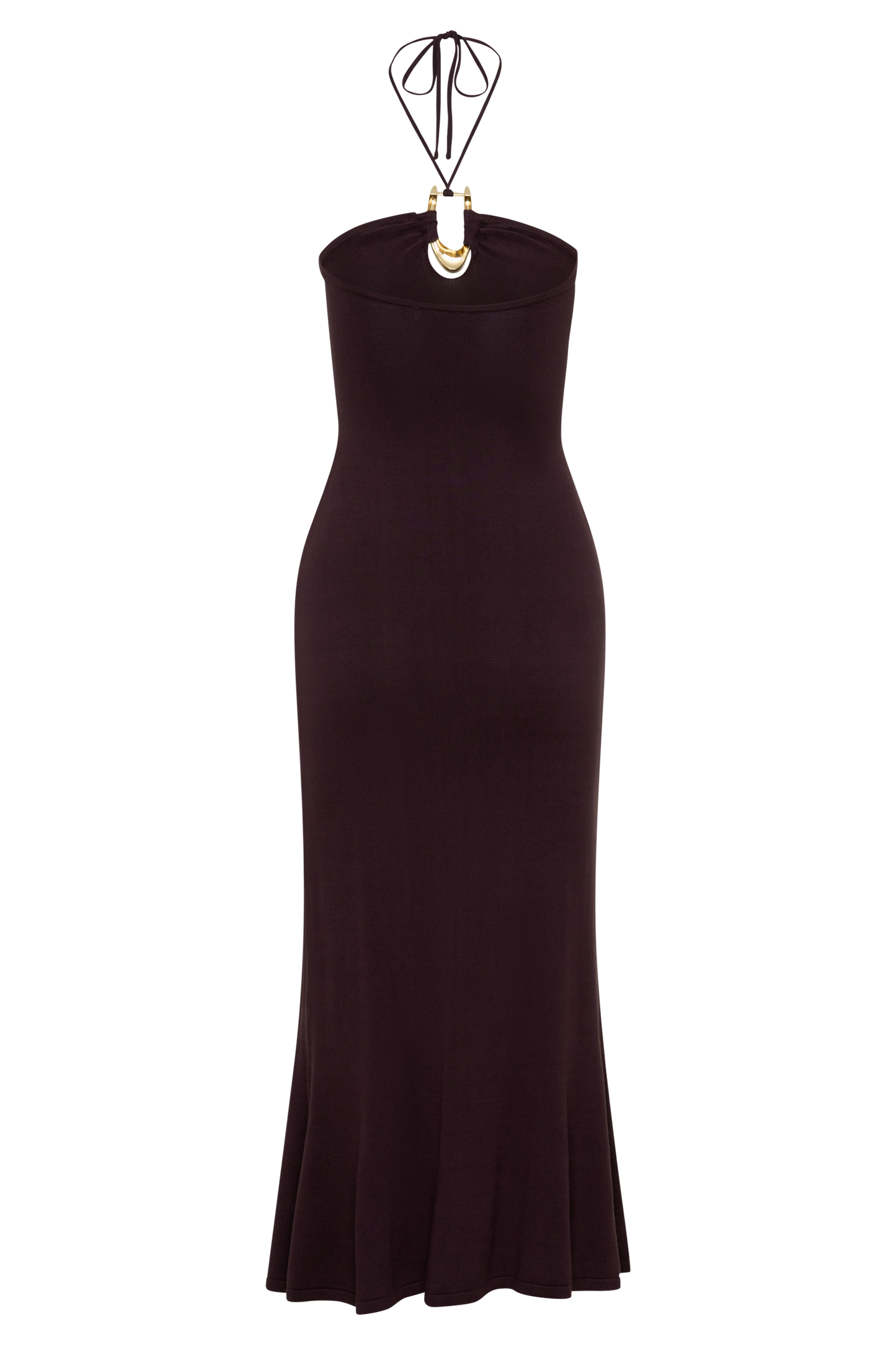 Dimitri Strick Midi Kleid - Schokolade