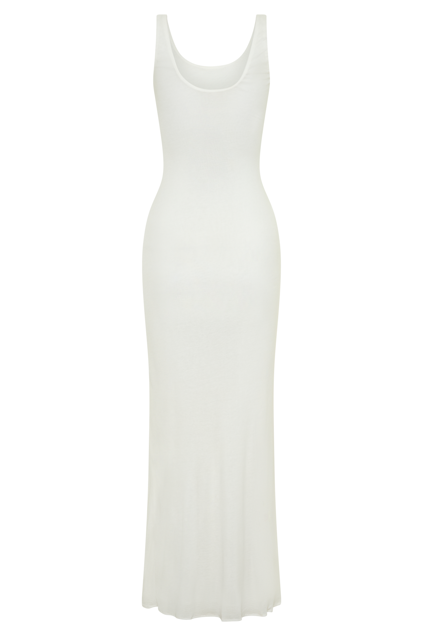Gwenaelle Scoop Neck Jersey Maxi Kleid - Weiß