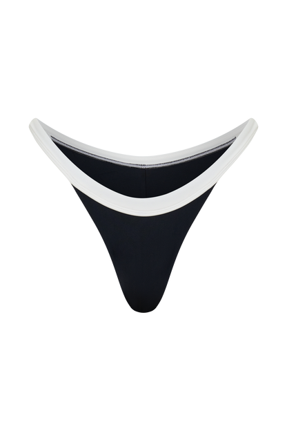 Isla Brasilianischer Bikini-Unterteil - Schwarz/Weiß