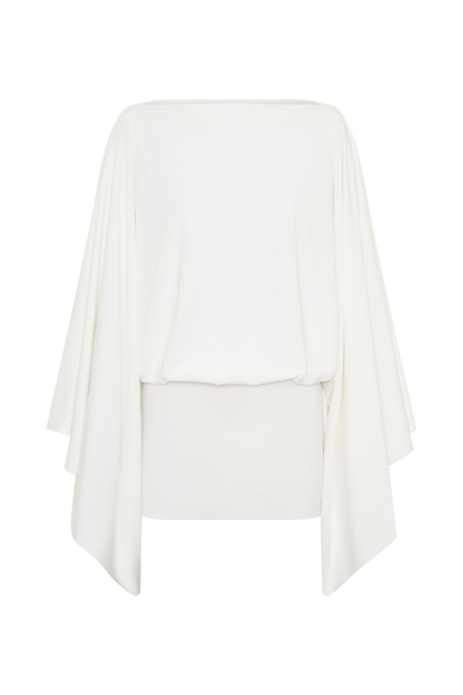 Jessy Drapiertes Mini-Kleid - Elfenbein