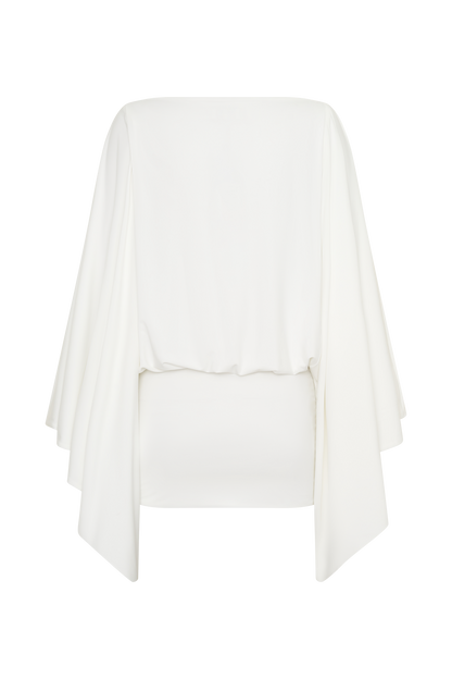 Jessy Drapiertes Mini-Kleid - Elfenbein
