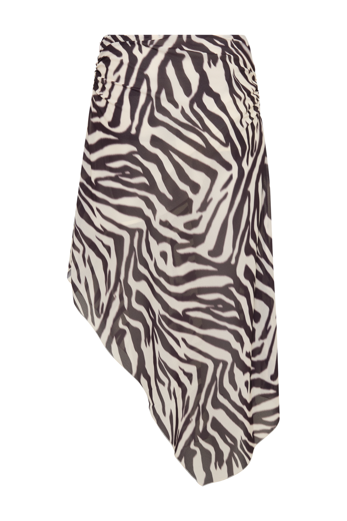 Lana Chiffon Midi Rock - Abstrakter Zebra Druck
