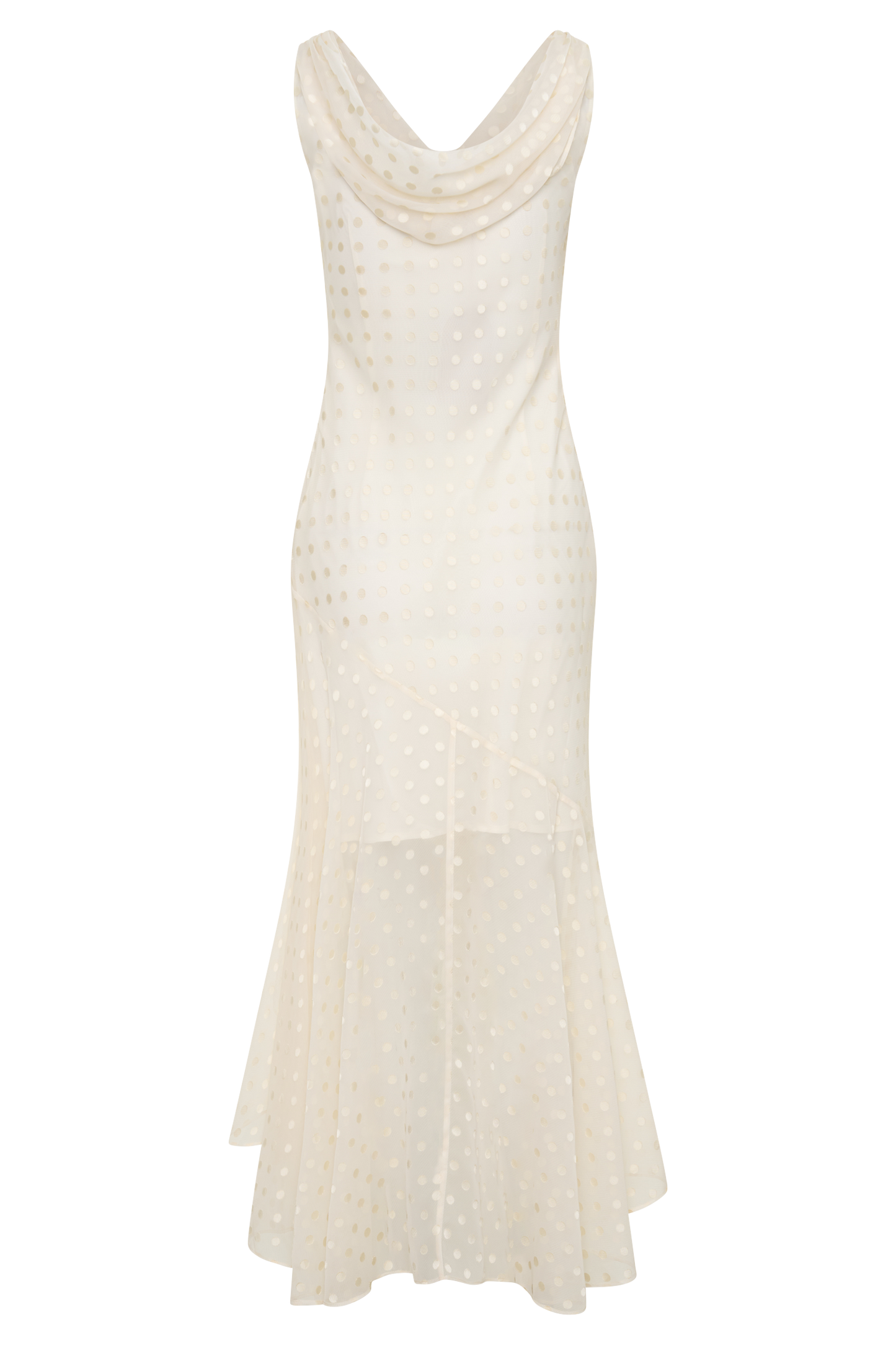 Lilah Devore Midi Kleid - Elfenbein