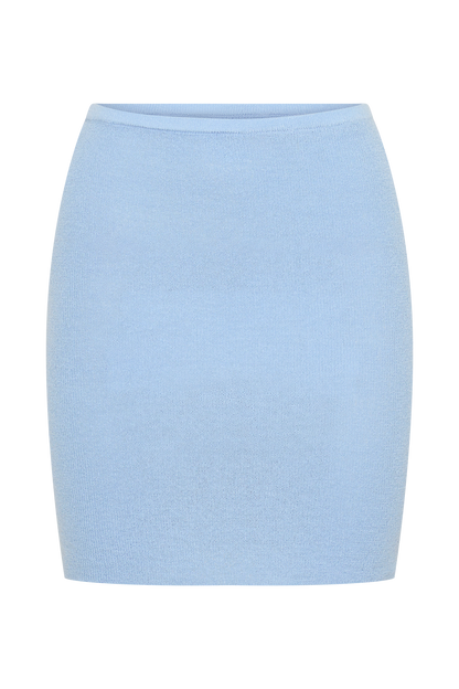Loura Mid Rise Strick Minirock - Kornblumenblau