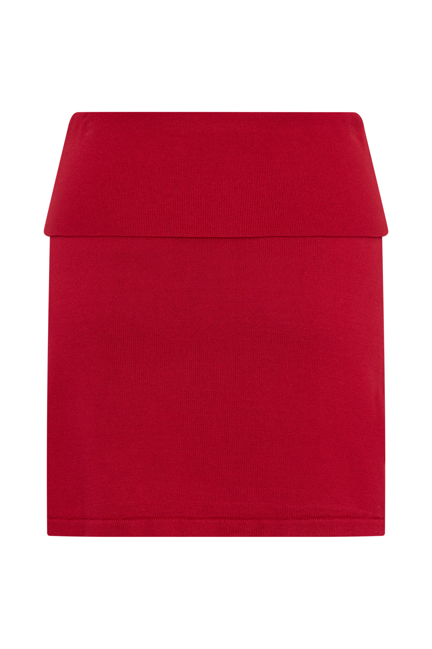 Misty Mid Rise Strick-Minirock - Rot