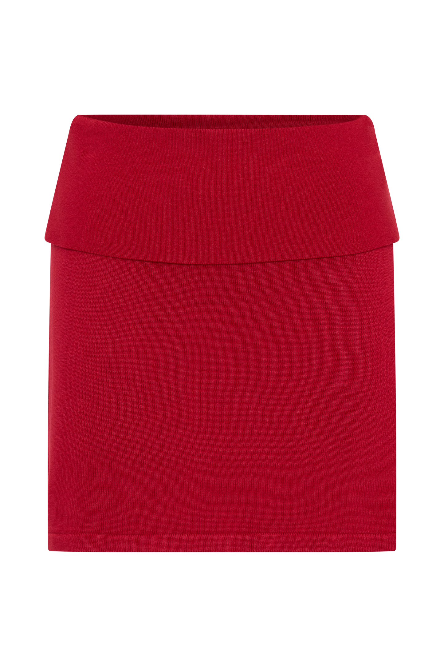 Misty Mid Rise Strick-Minirock - Rot