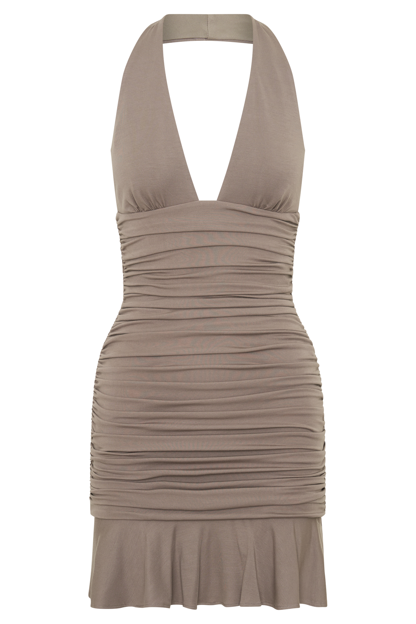 Peregrine Modal Halter Mini Kleid - Neutral