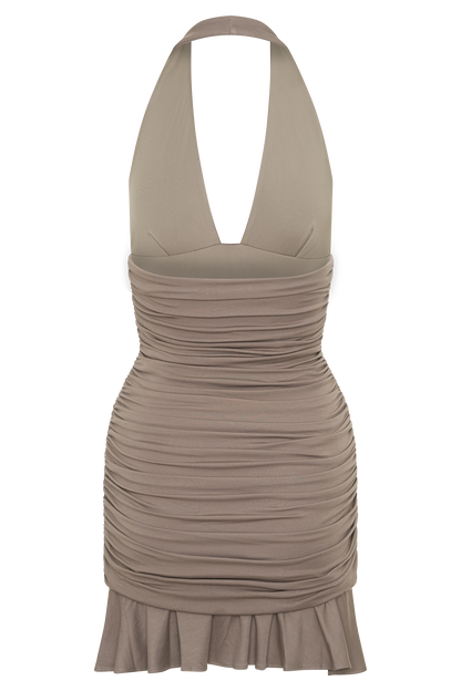 Peregrine Modal Halter Mini Kleid - Neutral