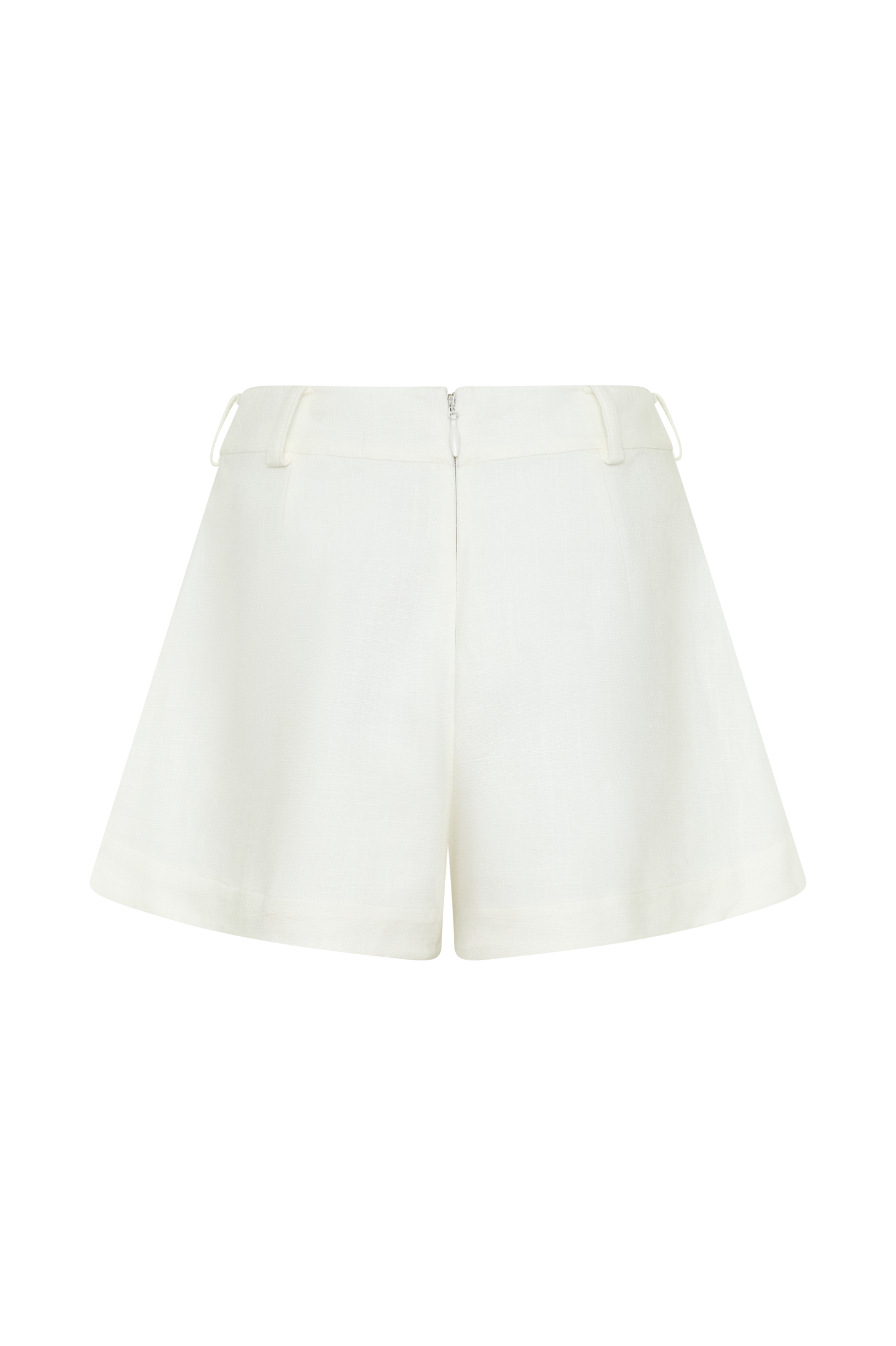 Piper Leinen Flare Shorts - Weiß