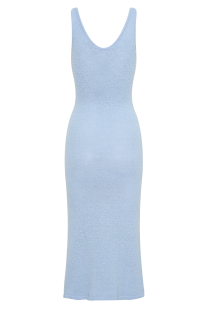 Rachael Strick Midi Kleid - Hellblau