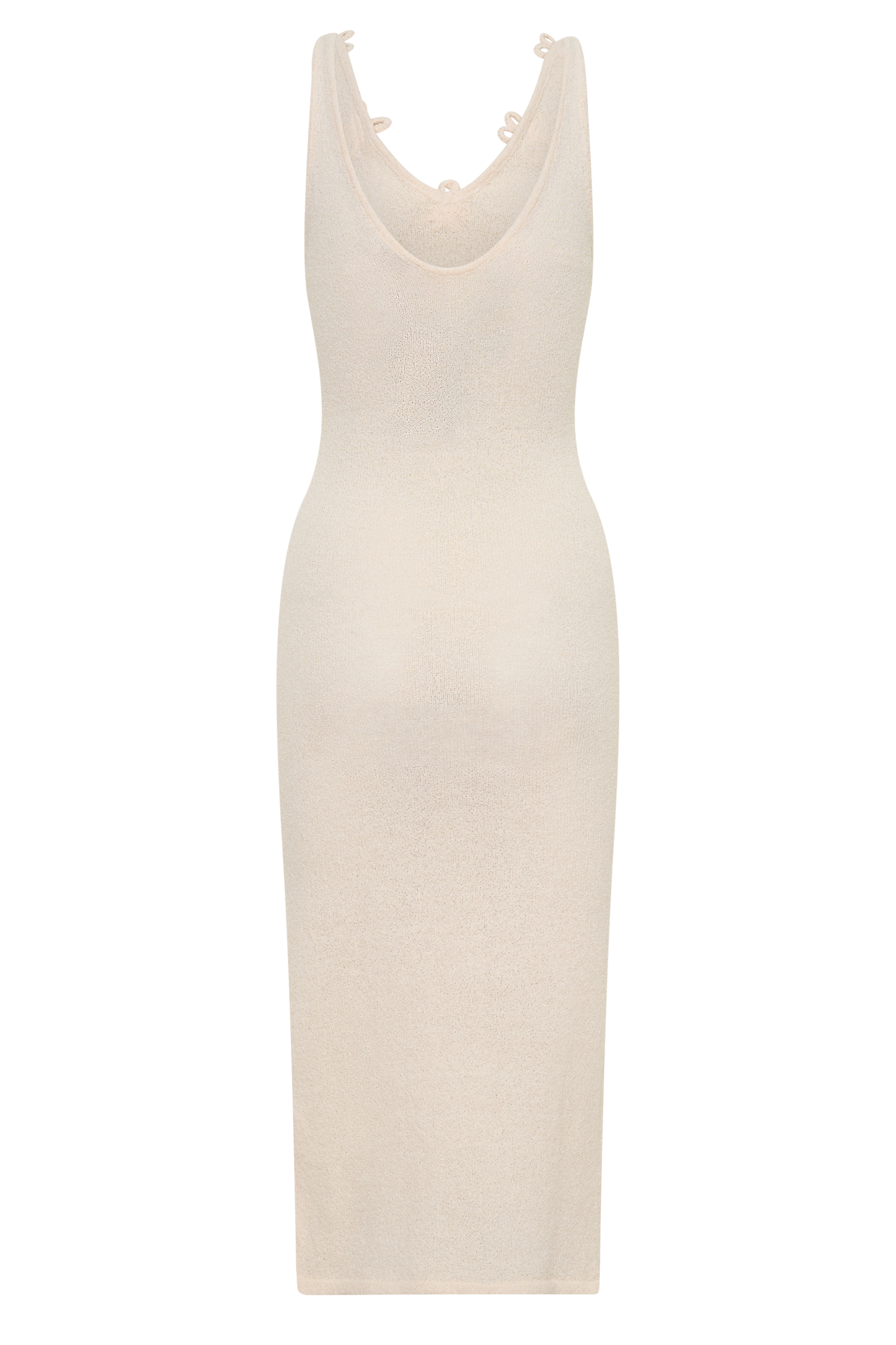 Rachael Strick Midi Kleid - Nude