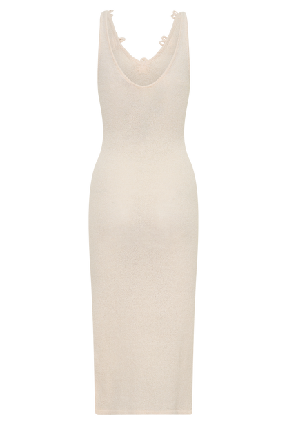 Rachael Strick Midi Kleid - Nude