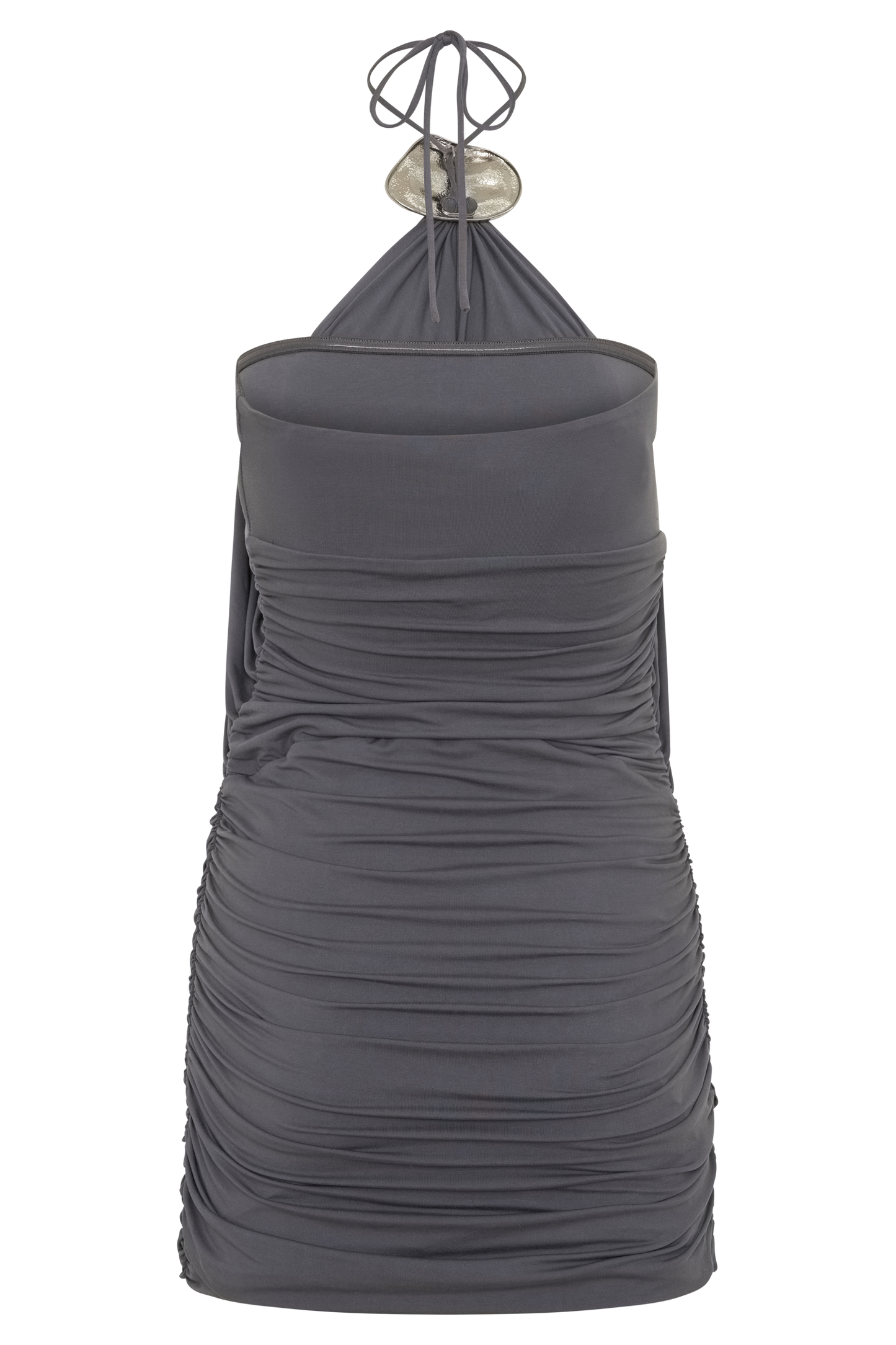 Sade Halter mit Hardware Mini-Kleid - Grau