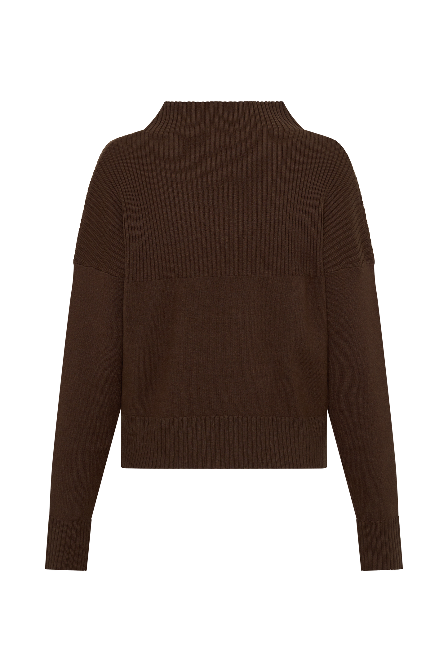 Stanley Rippstrick Hoher Kragen Pullover - Schokolade