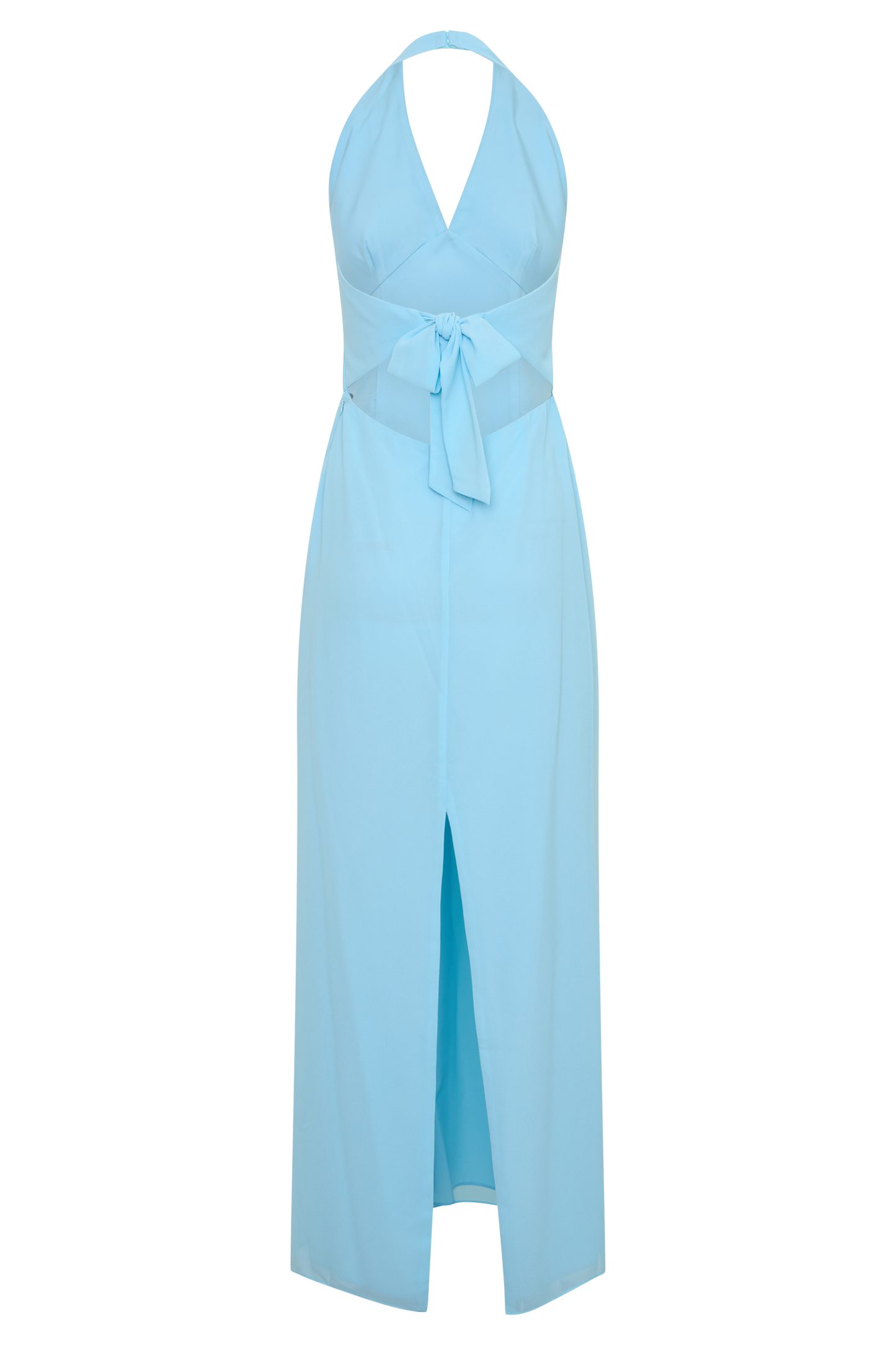 Valentina Chiffon Halter Maxi Kleid - Hellblau