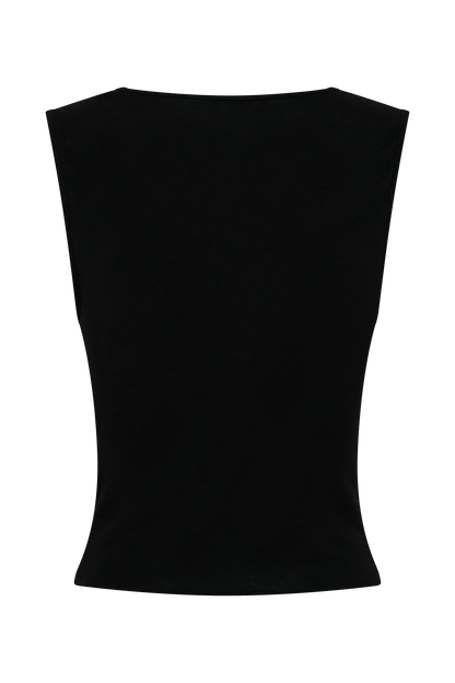 Ciaran Ärmelloses Transparentes Top - Schwarz