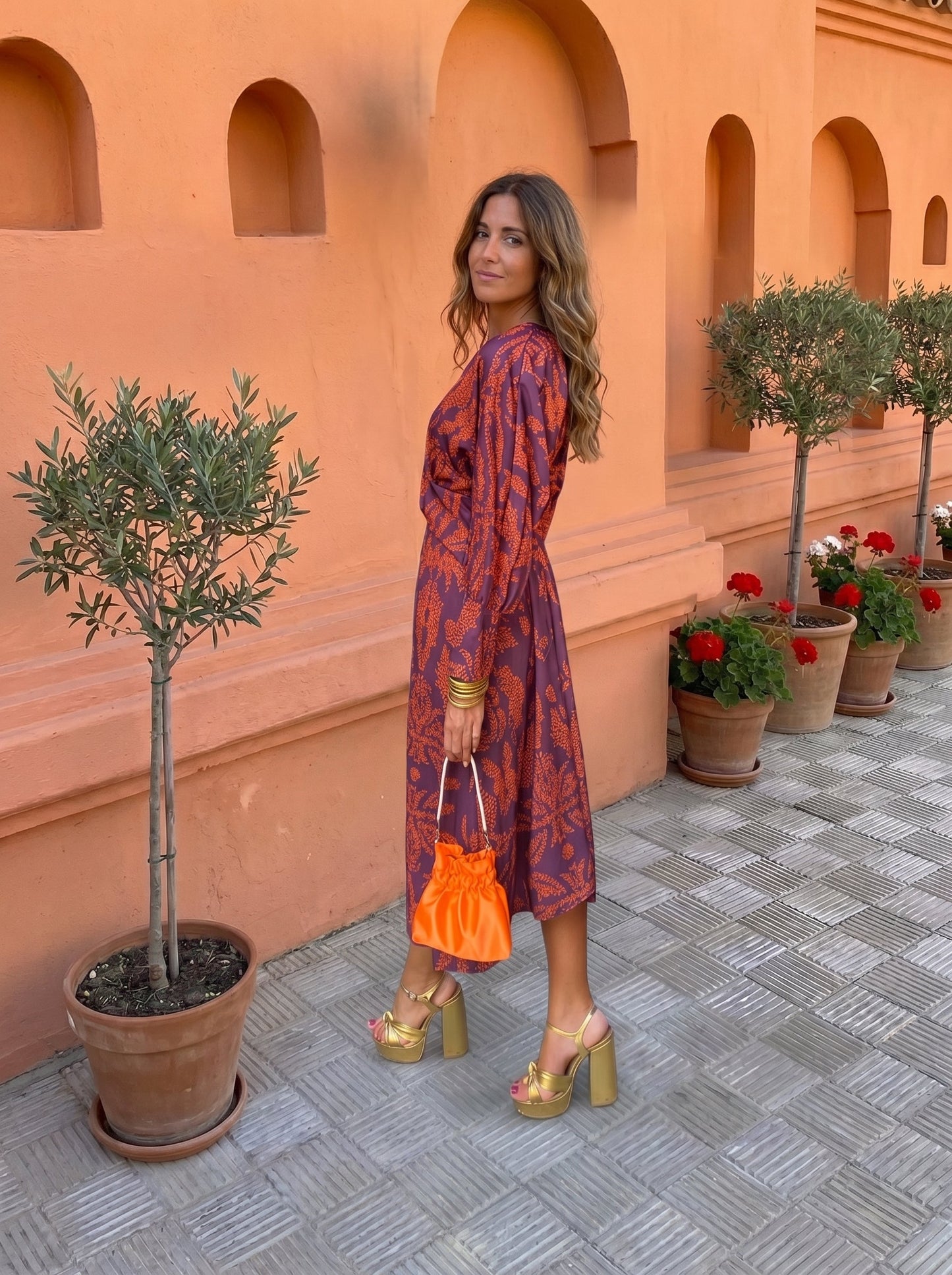 Midi-Kleid mit Print