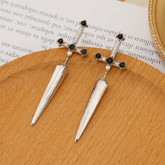 Gothic Schwert Ohringe aus hochwertigem Material
