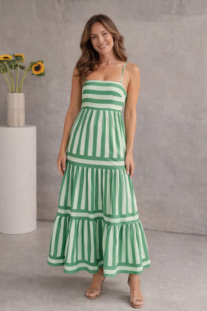 VIVIENNE | Alina - Gestreifte Maxi Kleid