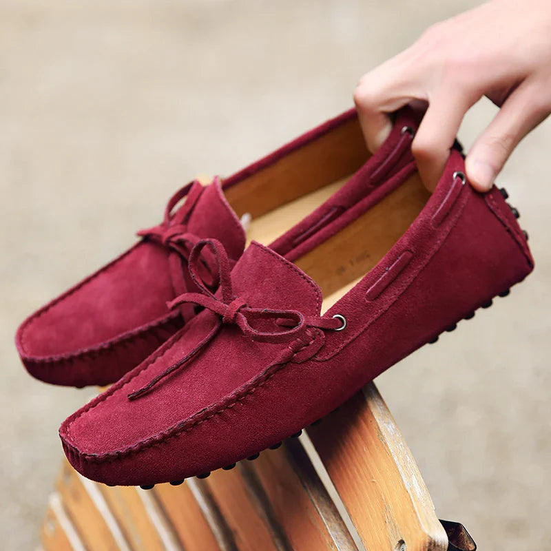 Lässige Wildleder-Sommer Slipper