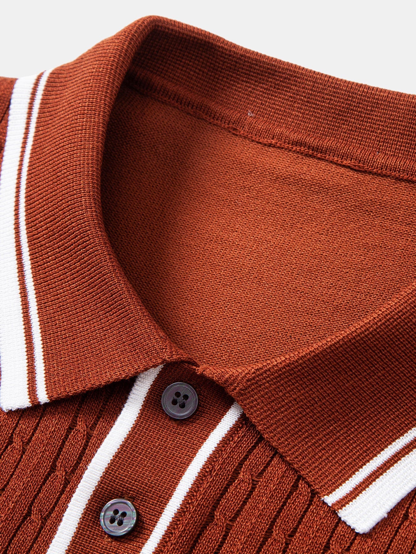 Kontrastbesatz Gedrehtes Jacquard Strick Polo & Slim Fit Tapered Hose