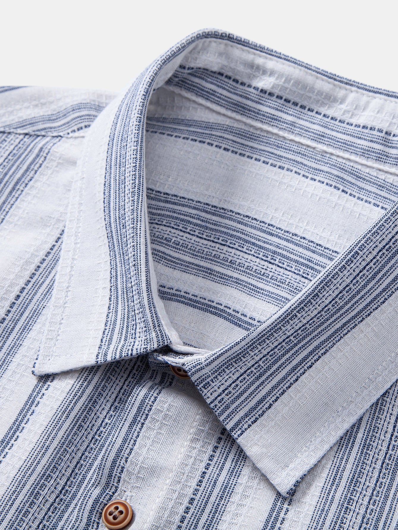 Gestreifte Leinenlook Hemd mit Knöpfen & gerade Leinenhose