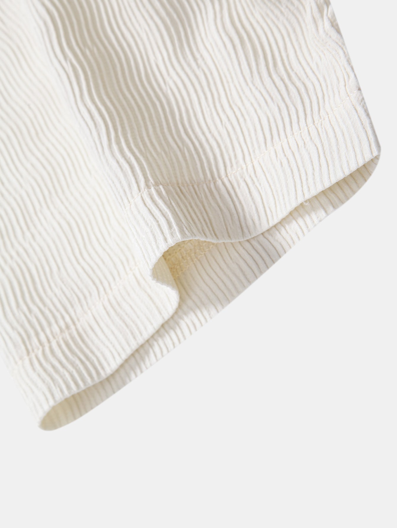 Texturiertes Seersucker Kurzarmhemd & Drawstring 6“ Shorts Set