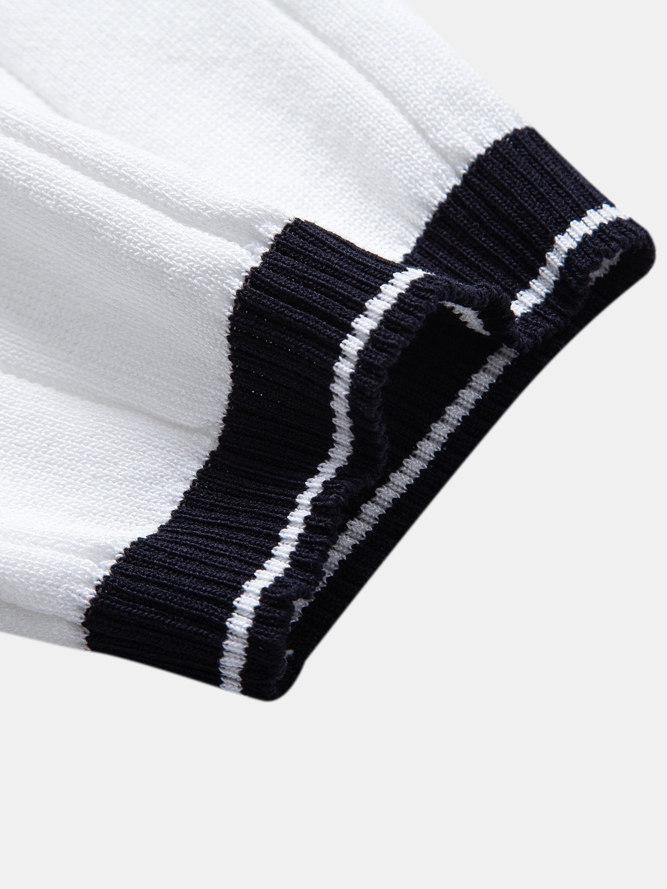 Kontrastbesatz Ribbed Johnny Kragen Strick Polo & Slim Fit Tapered Hose