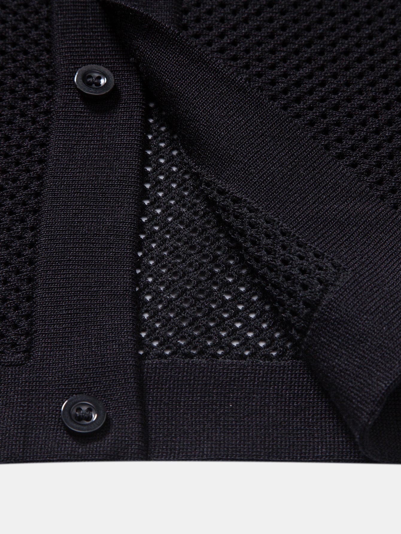 Gestreiftes Button-Up Strickhemd & Shorts mit Kordelzug