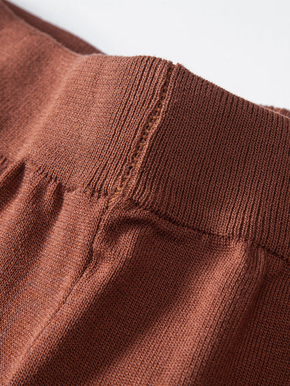 Paisley Knopf-Down Strickhemd & Strickshorts
