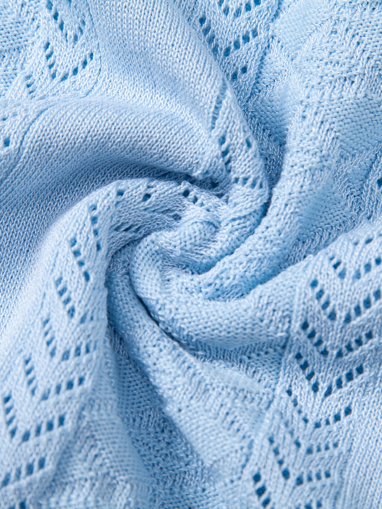 Texturiertes Jacquard-Offene Strickshirt & Crinkle-texturierte Gerade Hosen