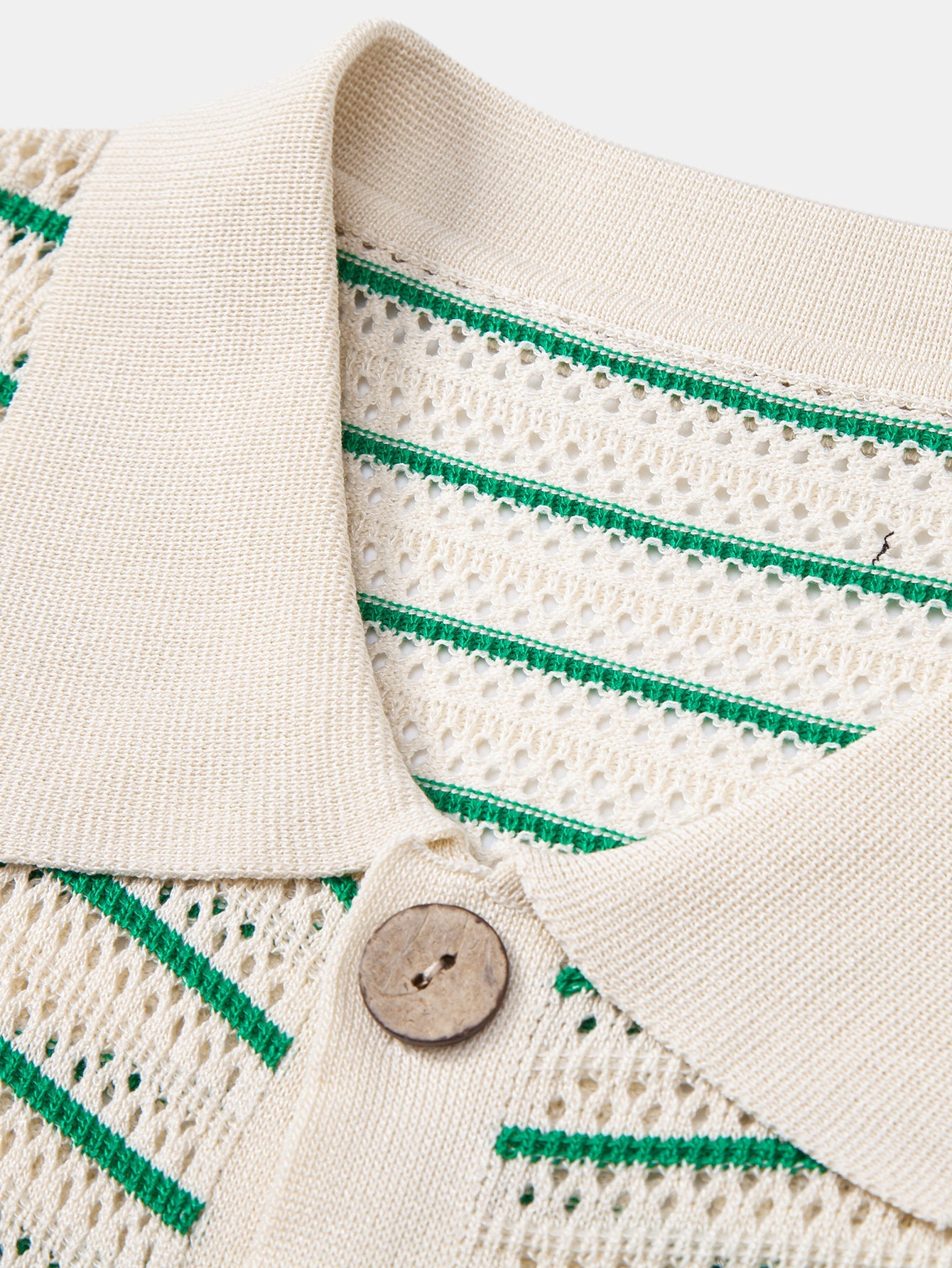 Gestreiftes Offenes Strickshirt & Crinkle Texturiertes Drawstring 5" Shorts